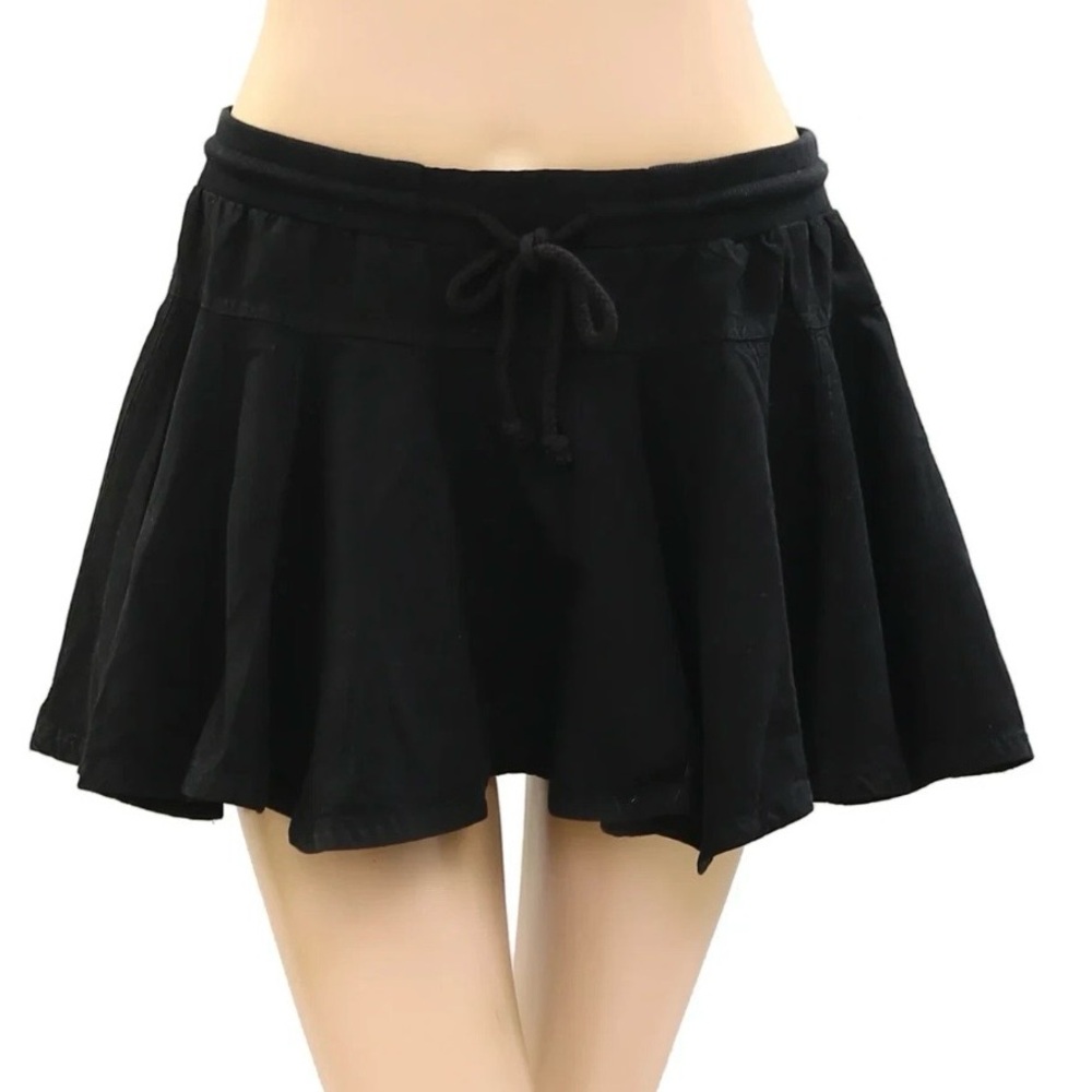New Daily Practice by Anthropologie Courtside Mini Skirt Pull-on Black XL